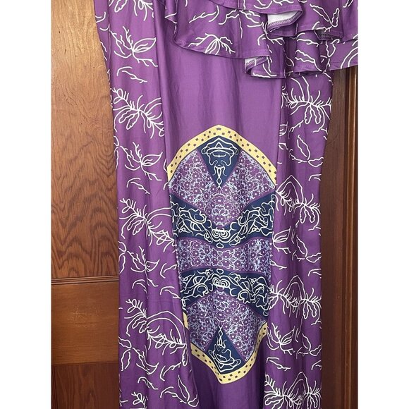 African Mermaid Dress Cap Sleeve Square Neck Floor Length Geometric Womens 2XL - Picture 6 of 12